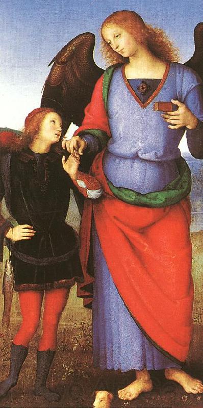 PERUGINO, Pietro Tobias with the Angel Raphael sgh